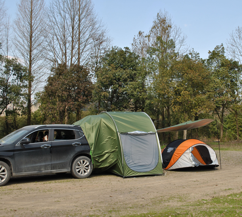Cheap Goat Tents Upgraded Front Hall SUV Tent with Mesh Extension Canopy Rear Integrated Self driving Tour Car Tail Side Multi person Rain proof   
